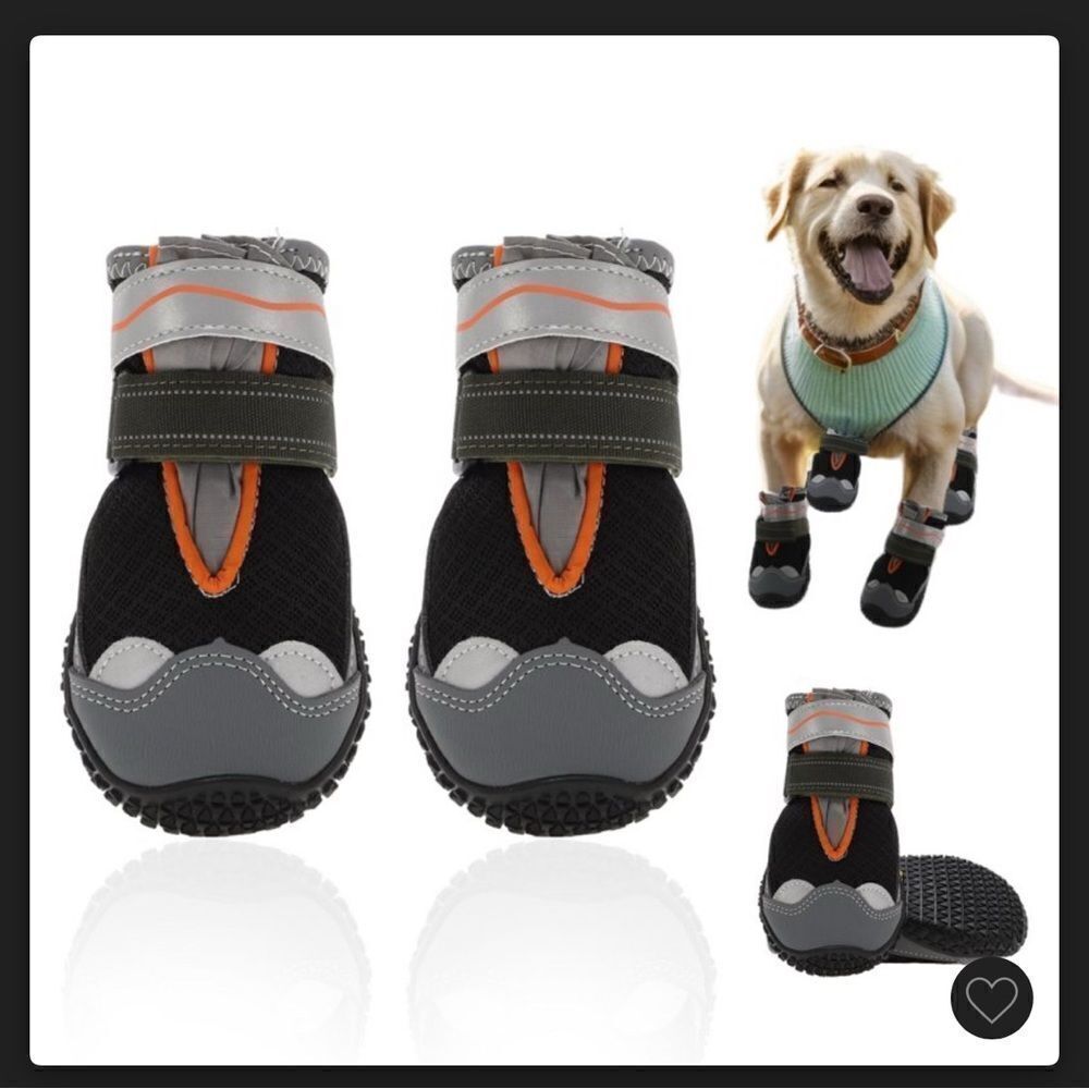 SlowTon Dog Shoes Paw Protection, Waterproof Non-Slip & Adjustable,Reflective 2